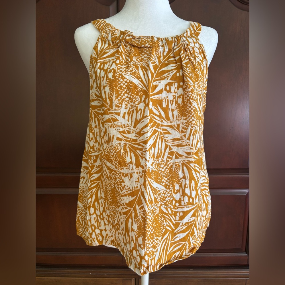100% linen Christian Siriano New York sleeveless top woman’s size medium